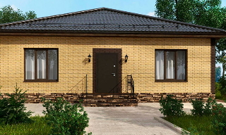 Проекты одноэтажных домов из кирпича | Строй-Пшр - Апшеронск от 3610 рублей