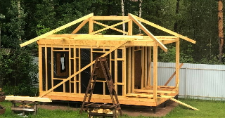 Сарай из бруса 100х100 в Апшеронске - строительство под ключ | Строй-Пшр от 41257 руб.